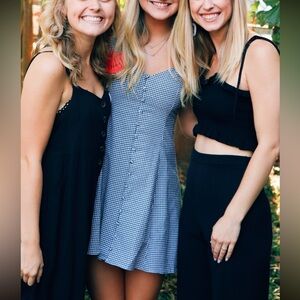 The Vintage Shop Black and White Checkered Mini Dress